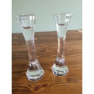 Royal Gallery Lead Crystal Octagonal Candlesticks